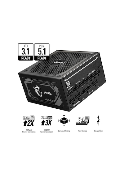 Msı Bilgisayar Güç Kaynağı Mag A1250gl Pcıe5 1250w 398374306