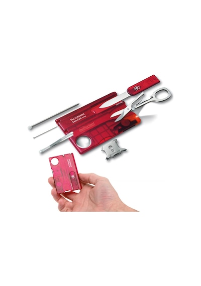 Victorinox SwissCard Lite Ruby 0.7300.T 13F Kartvizit Kamp Çakı Kırmızı
