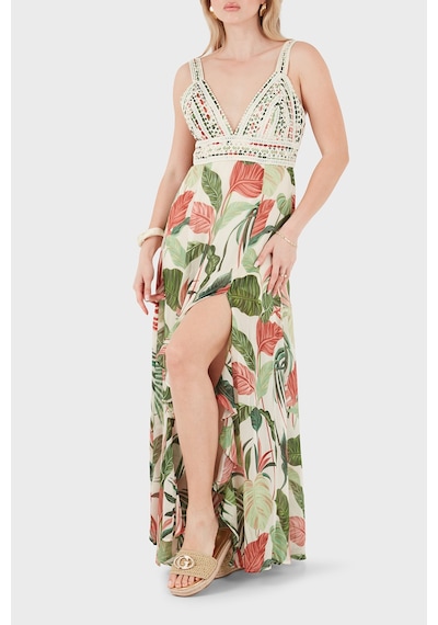 Guess Sl Serena Tropikal Desenli Dantel Detaylı V Yaka Maxi Elbise Bayan Elbise W3yk54 Wcwf2 Pmıe Krem-yeşil Krem - Yeşil Guess Sl Serena Tropikal Desenli Dantel Detaylı V Yaka Maxi Elbise Bayan Elbise W3yk54 Wcwf2 Pmıe Krem-yeşil Krem - Yeşil