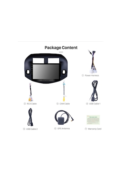Toyota Rav4 2007-2012 Multimedya Navigasyon Usb Kamera Carplayer 4 Ram