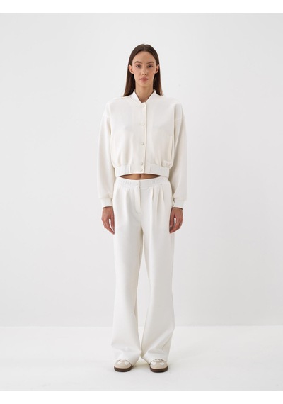 Xint Ekru Pamuk Dokulu Oversize Sweat Pantolon 470462