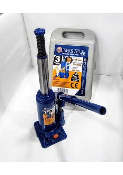Pro Seri Çelik Şase 3 Ton Hidrolik Araba Karavan Oto Şişe Kriko