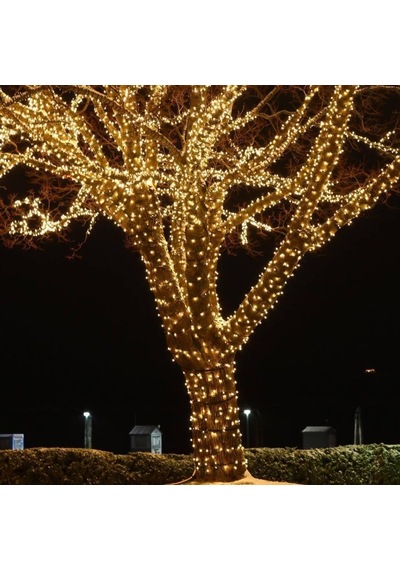 Fonksiyonlu Sarı 50 Metre Dekor Led - Çam Ağacı Süsü Yılbaşı Süsü