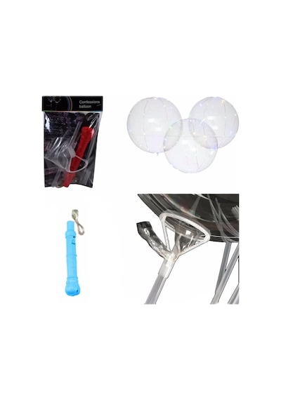 3 Fonksiyonlu Balonlu Led - Işıklı Balon Fonksiyonlu Saplı Şeffaf Işıklı Çubuklu Balon
