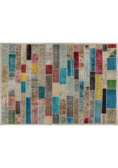 El Yapımı Patchwork Benzersiz Halı 160 X 230 Cm 5052