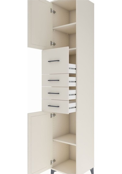 Hyperion Dolap 3 Raflı 4 Çekmeceli 2 Kapaklı 44x44x243 Aytaşı-aytaşı Aytası