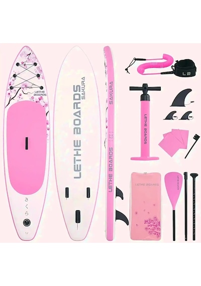 Lethe Boards Sakura Sup Paddle Board 3finli 320x82x15-full Set Şişme Sörf Tahtası