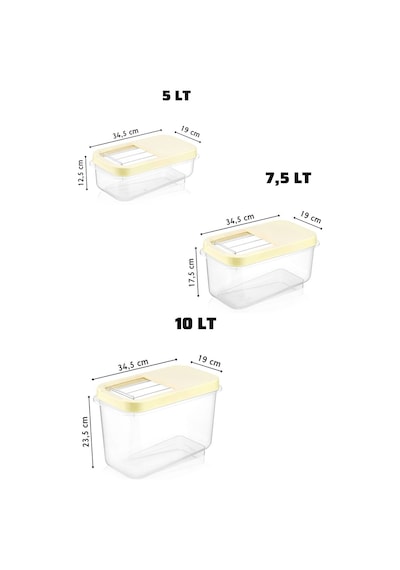 Multibox 9'lu Her Boy Bakliyat Un Mama Vs. Sürgülü Kapak Erzak Saklama Kabı 9lu Set