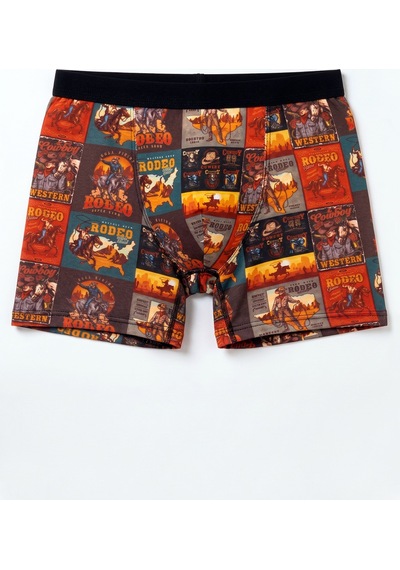 Just Inner Erkek Pamuklu Boxer Dijital Baskı Ekstra Konforlu Kalıp 138000 Sarı