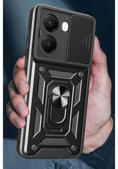 Cosmotex Newface Xiaomi Poco X7 Pro Kılıf Pars Lens Yüzüklü Silikon - Yeşil