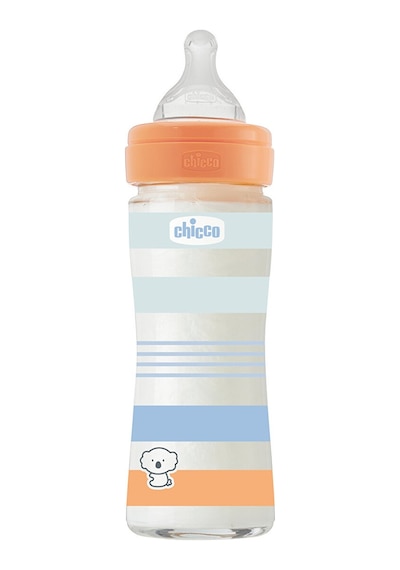 Chicco Wellbeing Yavaş Akış Mavi Cam Biberon 240 Ml 0+ Ay CHI-2872120000