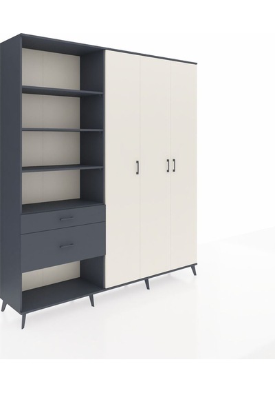 Hyperion Dolap 16 Raflı 2 Çekmeceli 3 Kapaklı 220x44x243 Antrasit-aytaşı/antrasit Aytası/antrasıt Hyperion Dolap 16 Raflı 2 Çekmeceli 3 Kapaklı 220x44x243 Antrasit-aytaşı/antrasit Aytası/antrasıt