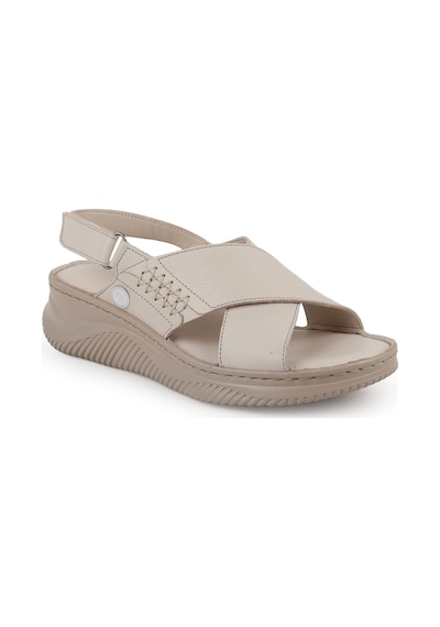 Mamma Mia Kadın Sandalet Günlük Hakiki Deri Çapraz Bantlı Cırt Cırtlı Anatomik Dolgu Taban 26y-5320 Krem Mamma Mia Kadın Sandalet Günlük Hakiki Deri Çapraz Bantlı Cırt Cırtlı Anatomik Dolgu Taban 26y-5320 Krem