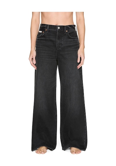 Calvin Klein Kadın The Wide Leg Evening Siyah Jean-12756 Siyah