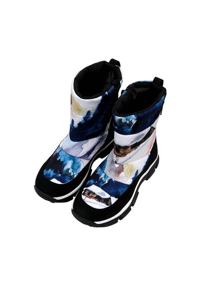 Kadın Vegan Çok Renkli Kar Botu - Snow And Ink Tasarım Multicolor