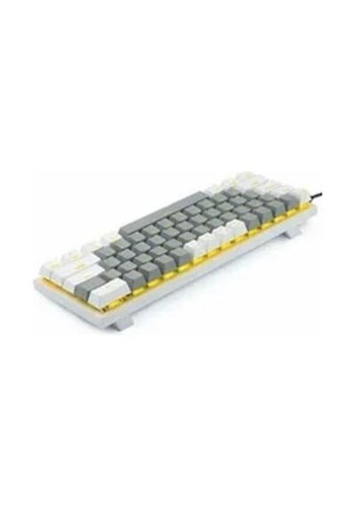 Z-11 Rgb Red Switch İngilizce Q Full Anti Ghosting Mekanik Oyuncu Klavyesi Beyaz-gri-turuncu Tuşlar