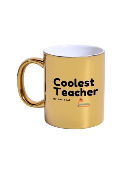 Cool Teacher Kupa Bardak Altın Rengi Altın