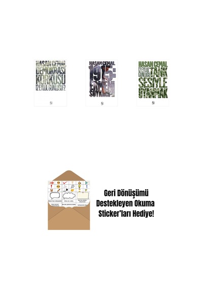 Demokrasi Korkusu + 1915: Ermeni Soykırımı + Tank Sesiyle Uyanmak + Okuma Sticker'ları