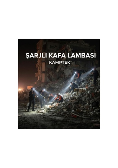 Mıknatıslı Şarjlı Led Kafa Lambası - Tamir, Kamp Ve Koşu İçin Uygun Pro Fener Siyah