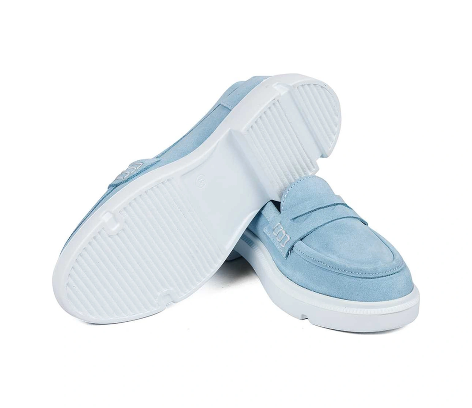 Bestello Bağcıksız Poli Loafer 101-226505-01 Kadın Ayakkabı Mavı Suet
