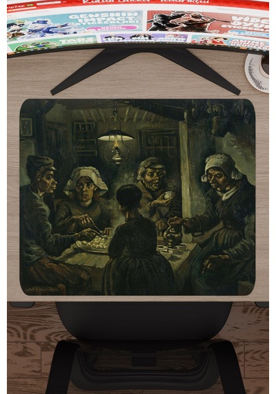 Van Gogh Patates Yiyenler Tablo V1 48x40 Xl Gaming Kauçuk Kaymaz Taban Mouse Pad Fare Altlığı