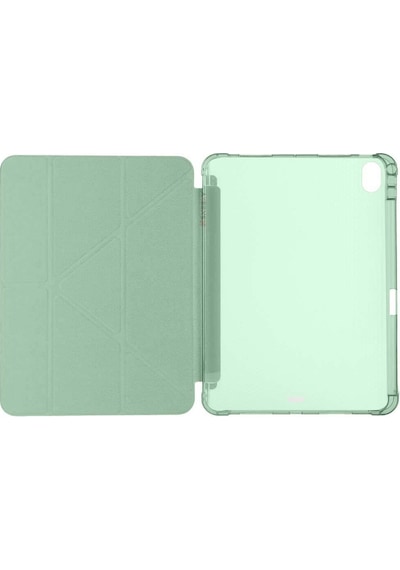 Apple Uyumlu iPad Air 11'' M3 2025 m2 2024 Üçgen Katlanabilir Kalem Şarj Bölmeli Standlı Kılıf Kapaklı