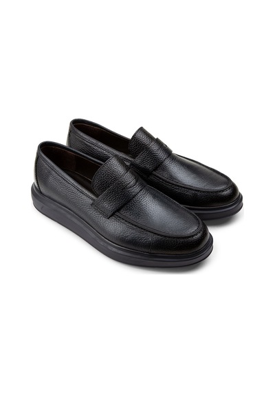 Deery Hakiki Deri Koyu Lacivert Comfort Erkek Loafer - 01564mlcvp17 Lacivert