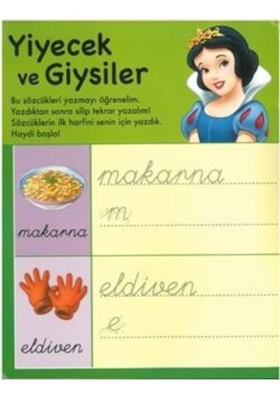 Yaz ve Sil- Yiyecek 100'Den Fazla Ilk Sözcük ve Giysiler