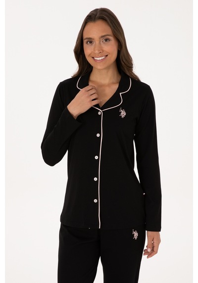 U.s. Polo Assn. Kadın Siyah Pijama Takım 50318815-vr046 Siyah