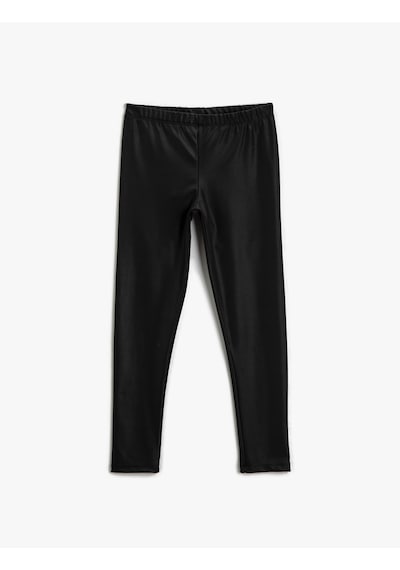 Koton Basic Tayt Beli Lastikli Siyah 3wkg40077ak Siyah
