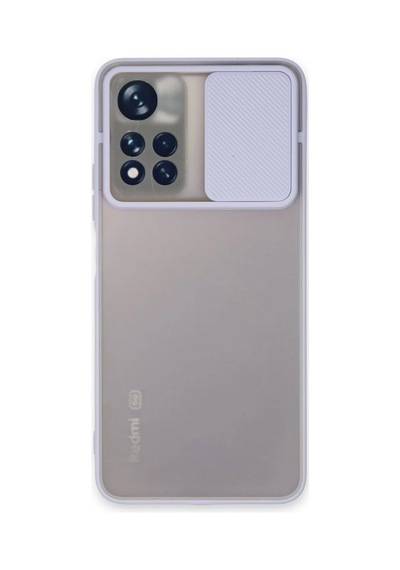 Newface - 54 - Xiaomi Redmi Note 11 Pro Plus 5g Kılıf Palm Buzlu Kamera Sürgülü Silikon - Csmo-tex - - Lila