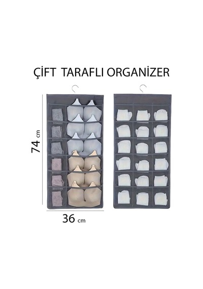 Çift Taraflı Asılabilir Depolama Düzenleyici, Nefes Alabilen Kumaş, Çorap, Sütyen, İç Çamaşırı İçin Diğer