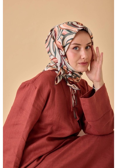 Silk Home Twill İpek Eşarp 11471-39 Bordo, Pembe, Su Yeşili, Beyaz