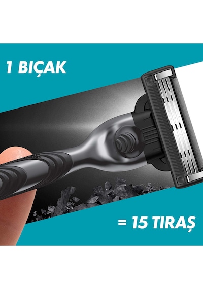 Gillette Mach3 Charcoal 2Up & Charcoal Series Jel 200ML + Çanta