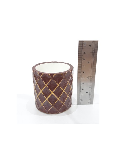 Kahve Kaktüs Saksısı Dekoratif Dizayn Beton Saksı 7X6Cm Kahverengi