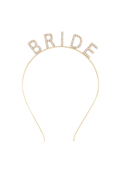 Altın Gold Renk Bekarlığa Veda Kristal Taş Bride Tacı İthal 16x10