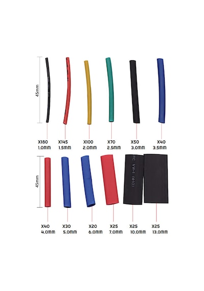 Makaron Isıyla Daralan Kablo Koruma 750 Parça Kablo Tamir Kiti N11.3027
