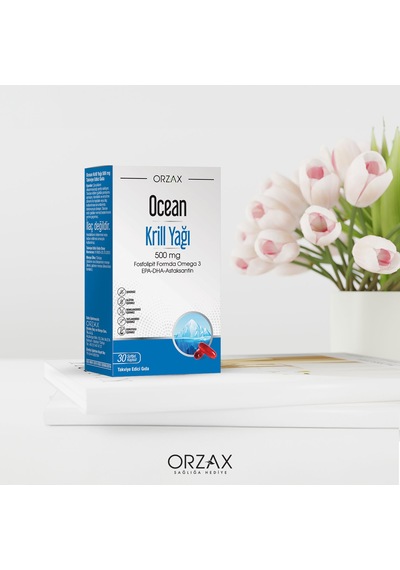 Orzax Ocean Krill Oil 30 Kapsül - Krill Yağı, Omega 3, Epa, Dha Ve Astaksantin İçeren Takviye Edici Gıda