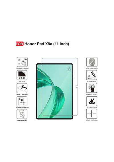 Honor Pad X8a 11 İnç İle Uyumlu Temperli Kırılmaz Cam Ekran Koruyucu 5 Adet