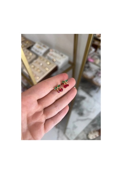 Linalya Jewelry Kiraz Küpe - Model 228 Çok Renkli