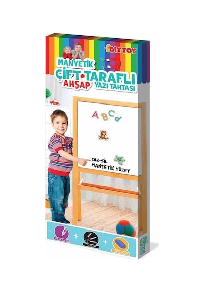 Mey İthalat 2195 Ayaklı Çift Taraflı Manyetik Ahşap Yazı Tahtası Diğer