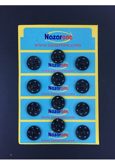 Demir Siyah 21 Mm. Çıt Çıt Elle Dİkilen ( 12 Adet )
