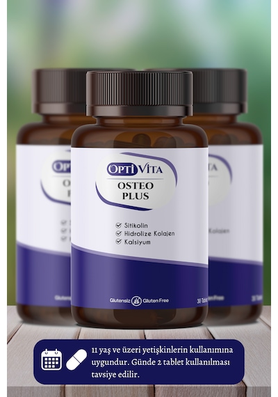 Optivita Osteo Plus 30 Tablet Kalsiyum, Magnezyum, Sitikolin, Kol