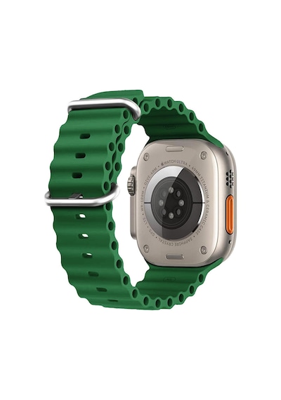 Microsonic Apple Uyumlu  Watch Series 7 41mm Kordon Ocean Band Yeşil