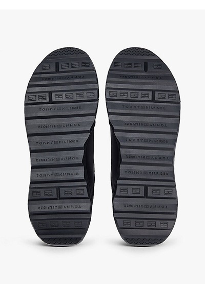 Tommy Hilfiger Fm0fm05721 Retro Runner Mix Leather Erkek Günlük Ayakkabı Siyah