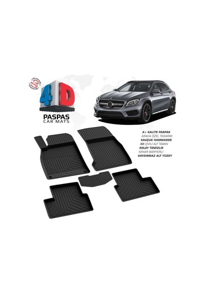 Mercedes Gla Serisi X156 4d Araca Özel Havuzlu Kauçuk Paspas 2013 Ve Üzeri