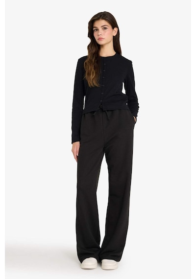 Defacto Straight Fit Siyah Kadın Eşofman Altı D6667ax/bk81 Siyah