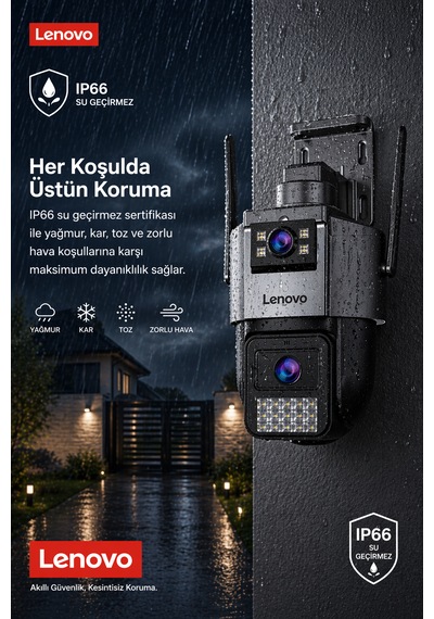 2 Kameralı 10mp Wifili Ultra Renkli Gece Görüşlü Hareket Takipli Güvenlik Kamerası