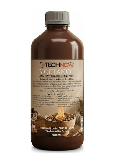 Technow 1000ml Kokusuz Ve Dumansız Yüksek Kaliteli Bioetanol Şömine Yakıtı 1 Litre