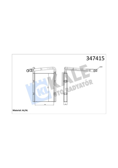 Kale 347415 Kalorifer Radyatörü - Kia Rio 2005-2011 1.6 Cvvt 971381g000